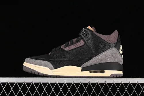 All categories Air Jordan Jordan series basketball shoes Air Jordan 3 foreign trade version A Ma Maniere x Air Jordan 3 Retro "Black" AJ3 Joe 3 joint model FZ4811-001
